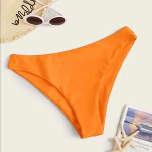 NWT SHEIN Neon Orange bikini bottom size M